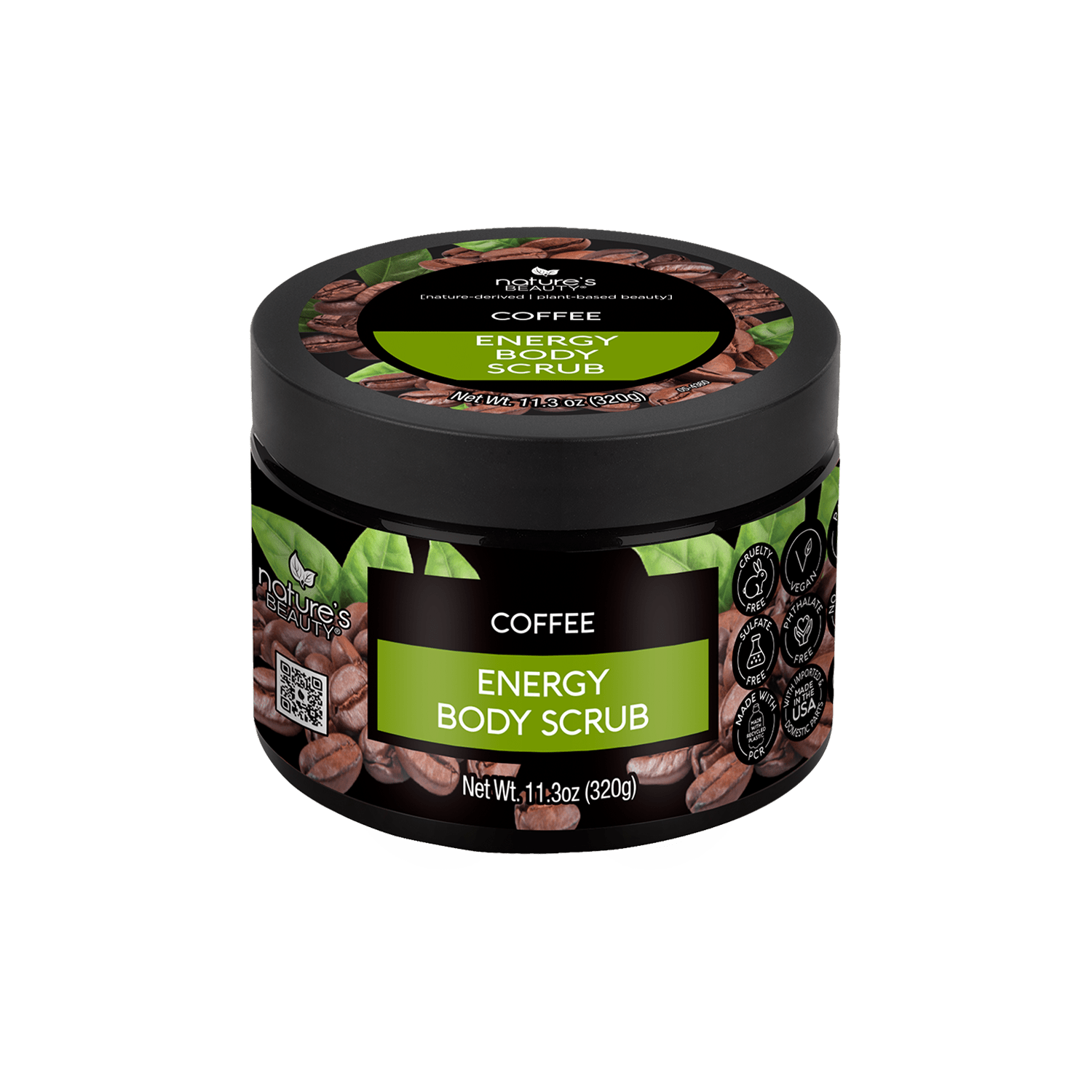 Cinnamon Coffee Energy Body Scrub Nature's Beauty Body Care 