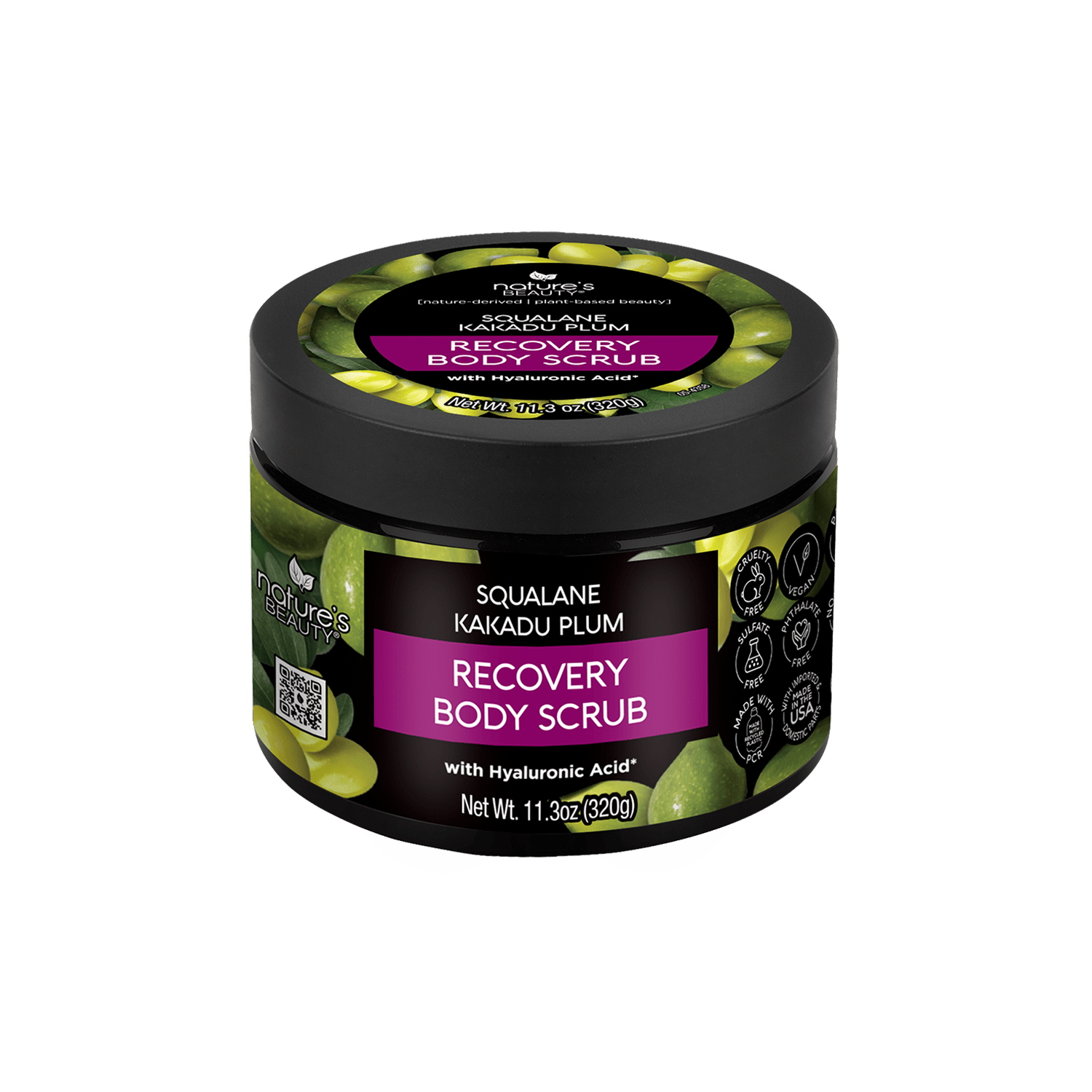 Squalane Kakadu Plum Recovery Sugar Scrub Nature's Beauty Body Care 