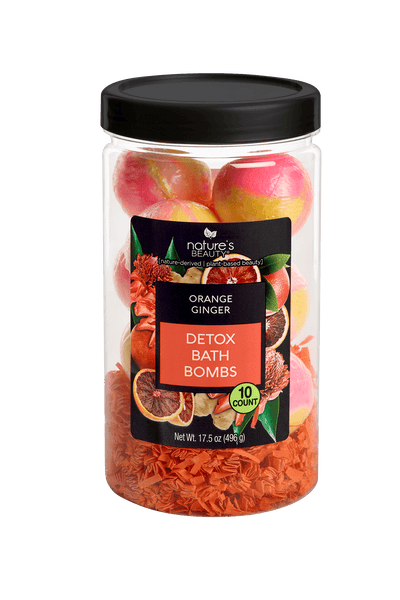 Orange Ginger Detox Bath Bomb Gift Set Nature's Beauty Body Care Single 