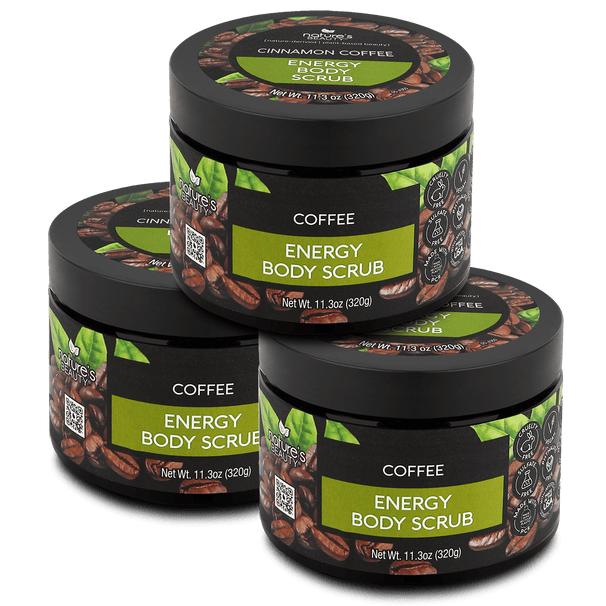 Cinnamon Coffee Energy Body Scrub Nature's Beauty Body Care 
