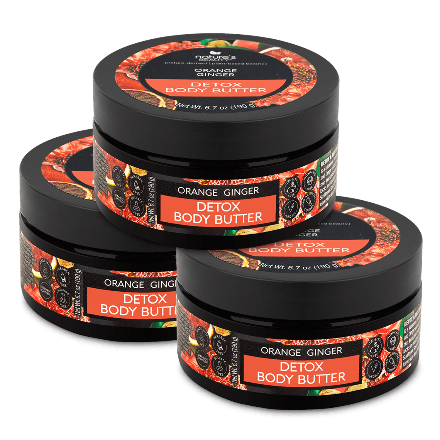 Orange Ginger Detox Body Butter Nature's Beauty Body Care Buy 2 Get 1 Free 