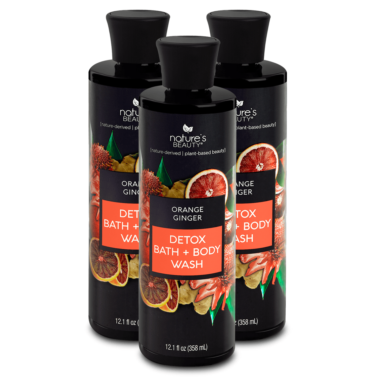 Orange Ginger Detox Bath + Body Wash Nature's Beauty Body Care Buy 2 Get 1 Free 