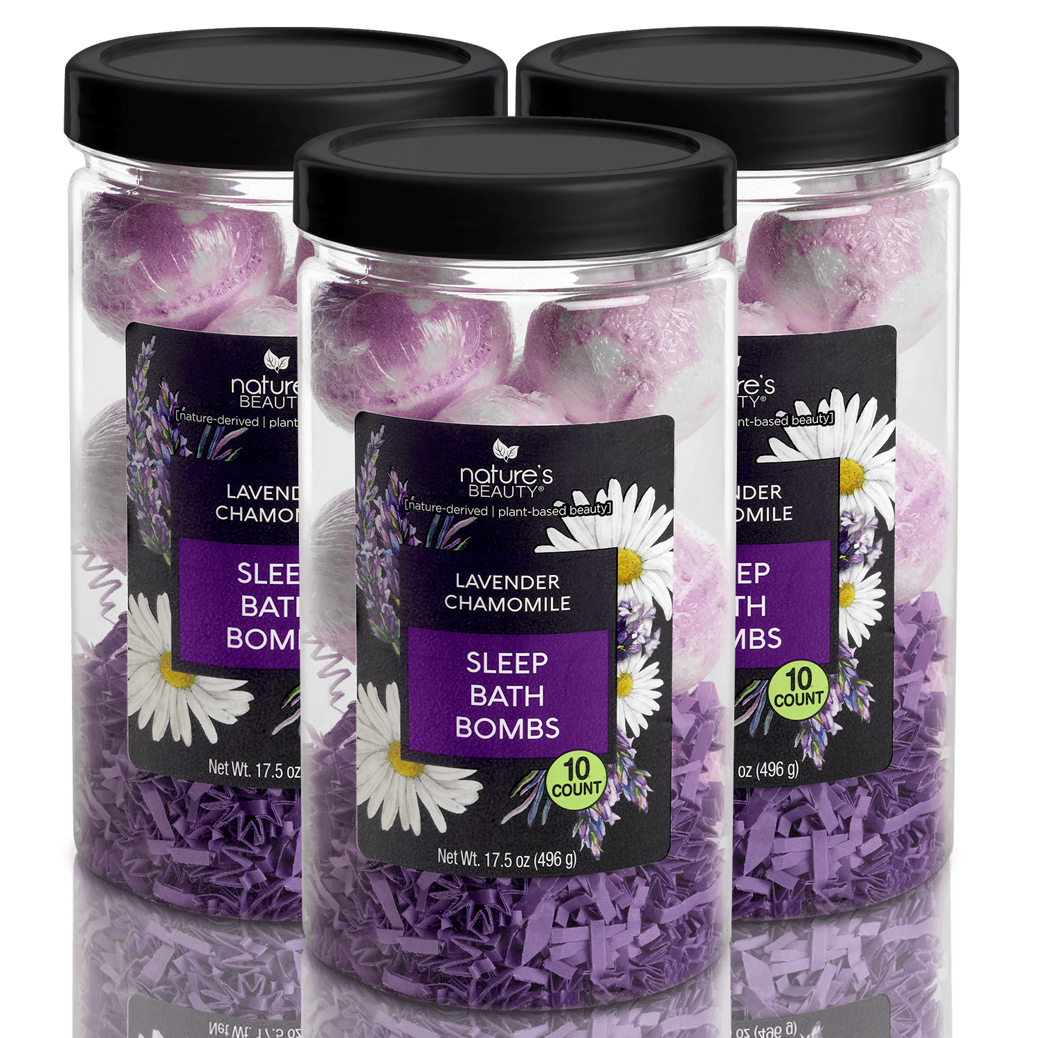 Lavender Chamomile Sleep Bath Bomb Gift Set Nature's Beauty Body Care Buy 2 Get 1 Free 
