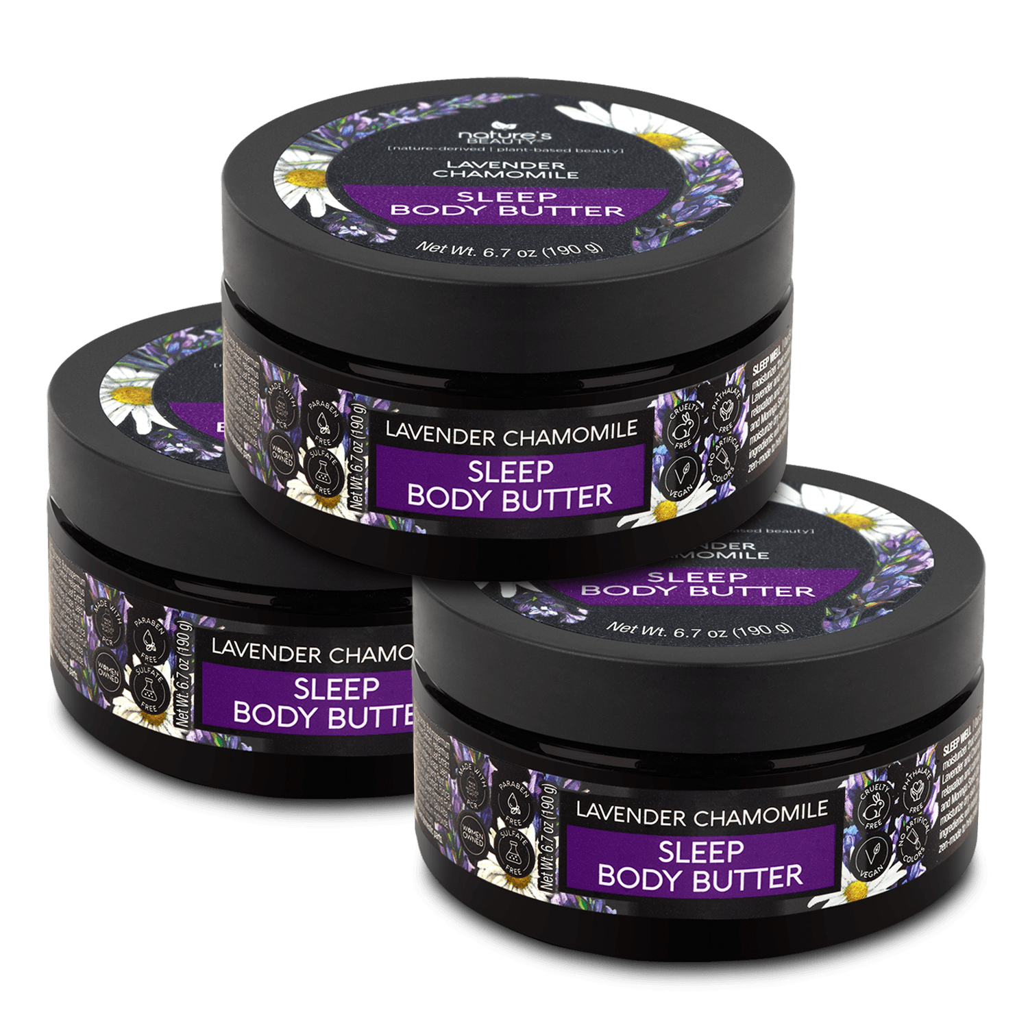 Lavender Chamomile Sleep Body Butter Nature's Beauty Body Care Buy 2 Get 1 Free 