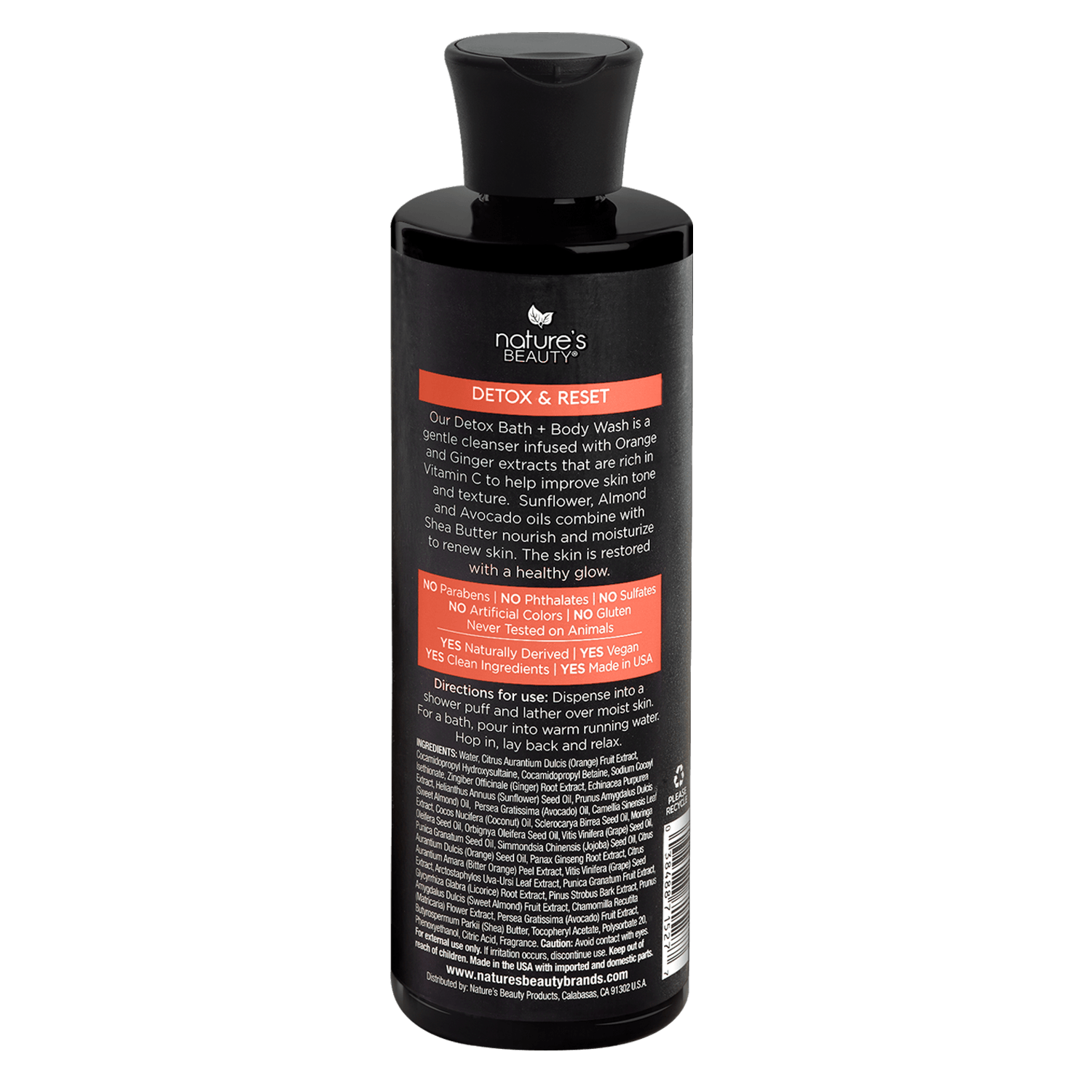 Orange Ginger Detox Solution Set Nature's Beauty Body Care 