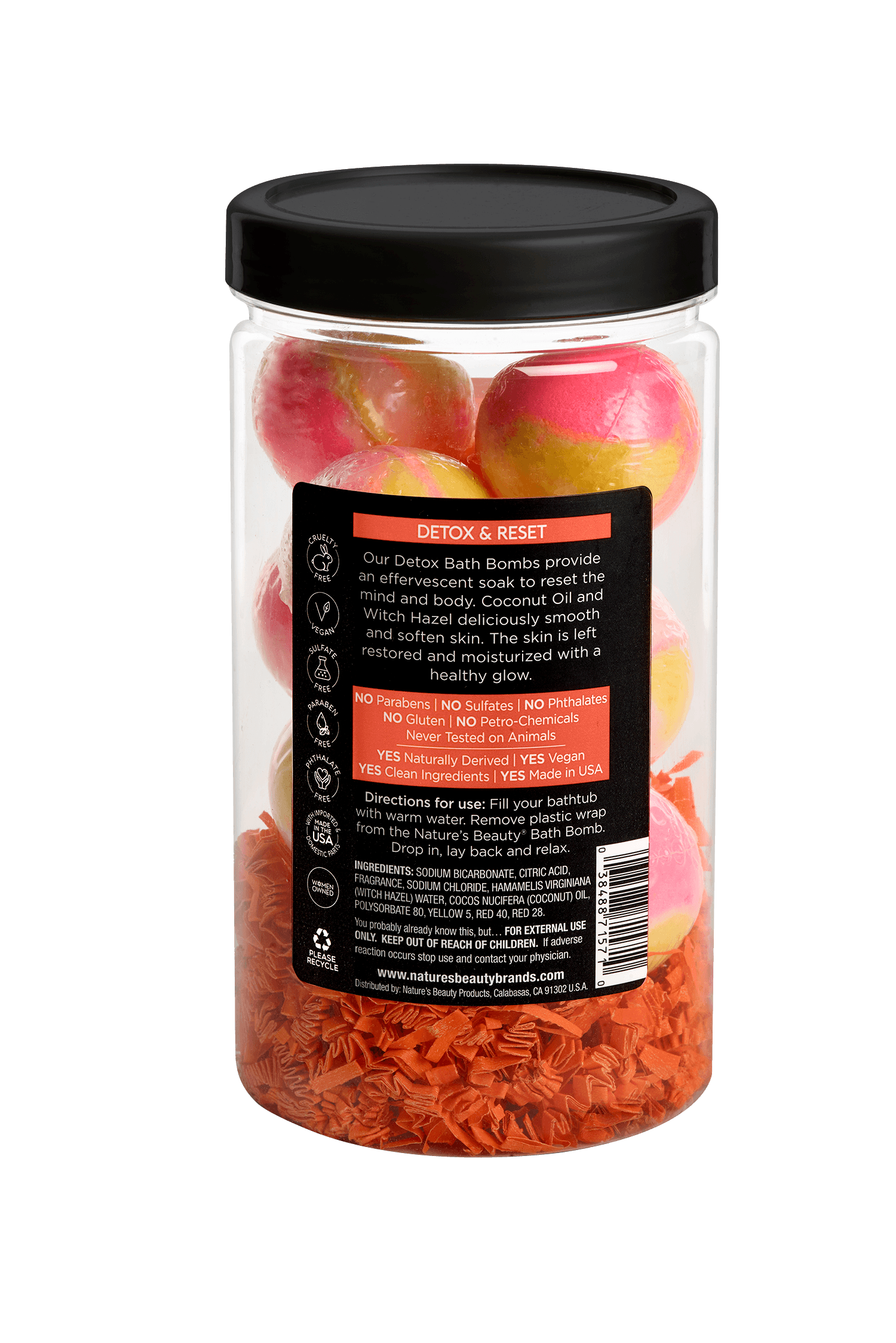 Orange Ginger Detox Bath Bomb Gift Set Nature's Beauty Body Care 
