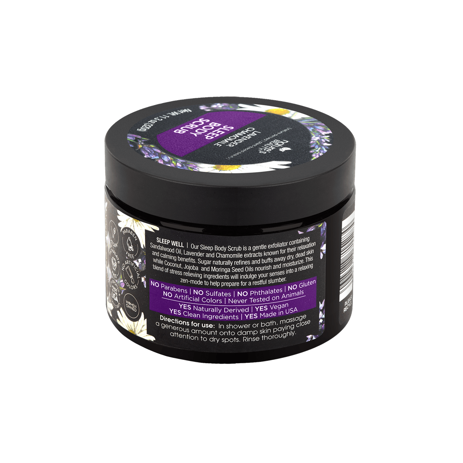 Lavender Chamomile Sleep Body Scrub Nature's Beauty Body Care 