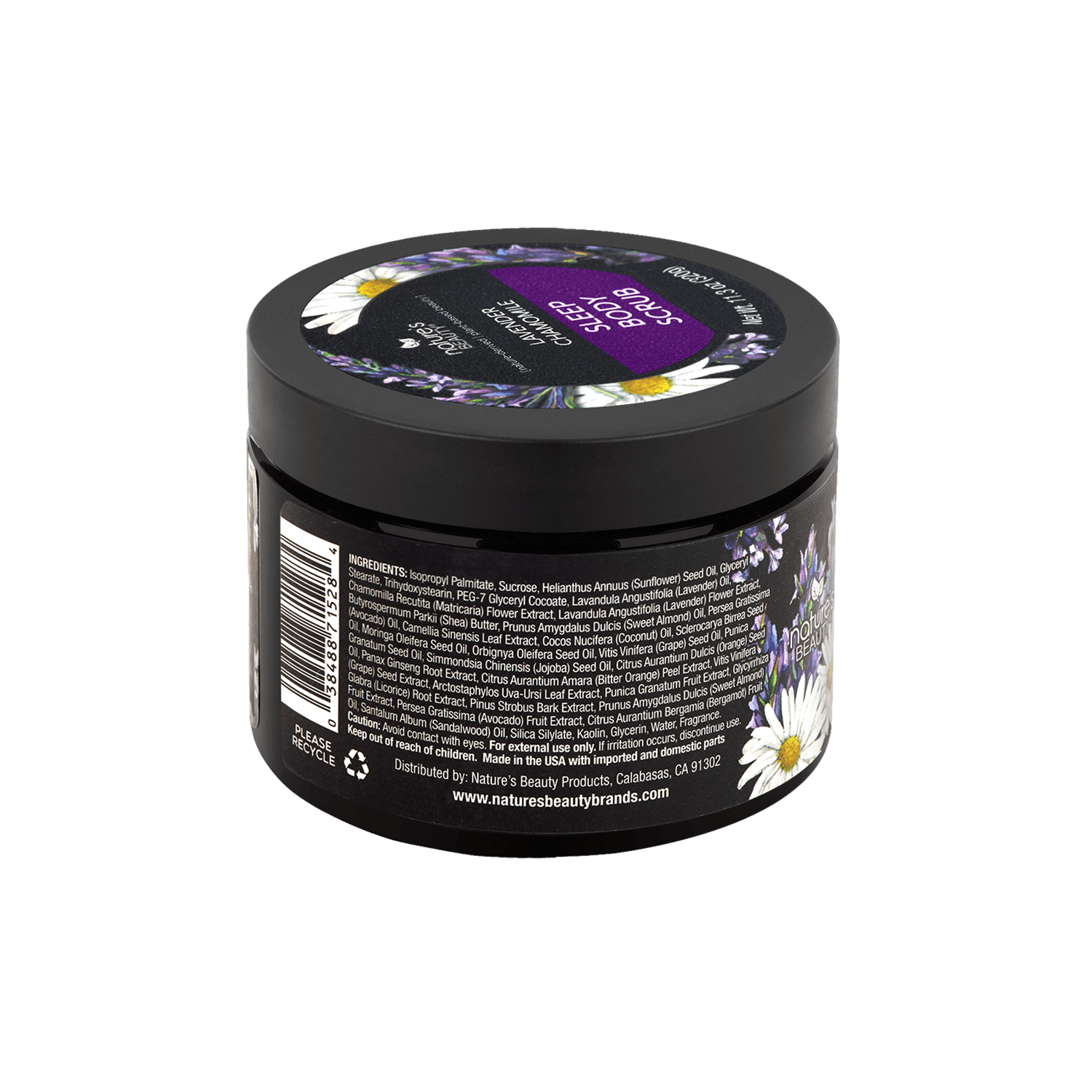 Lavender Chamomile Sleep Body Scrub Nature's Beauty Body Care 