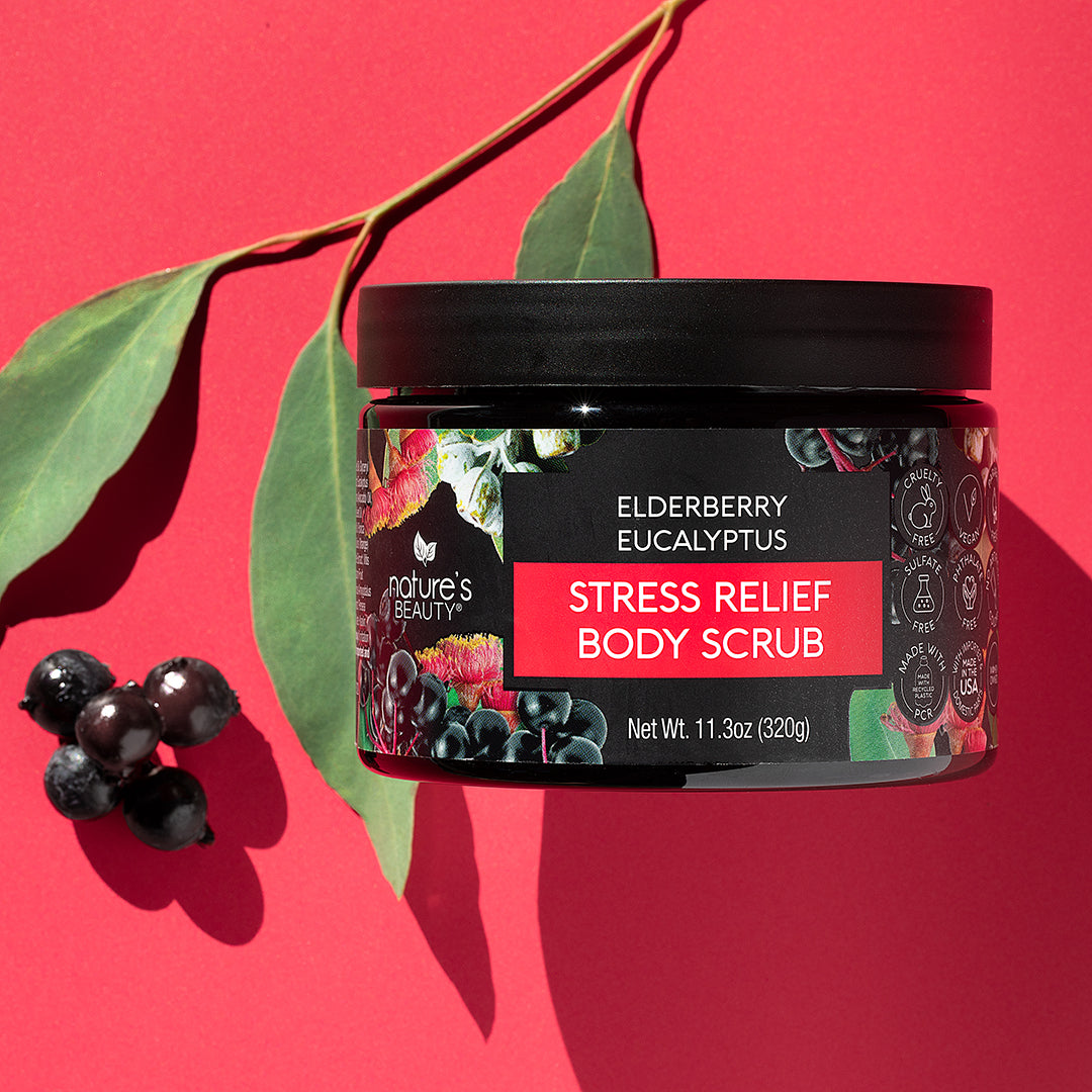 Elderberry Eucalyptus Stress Relief Body Scrub Nature's Beauty Body Care 