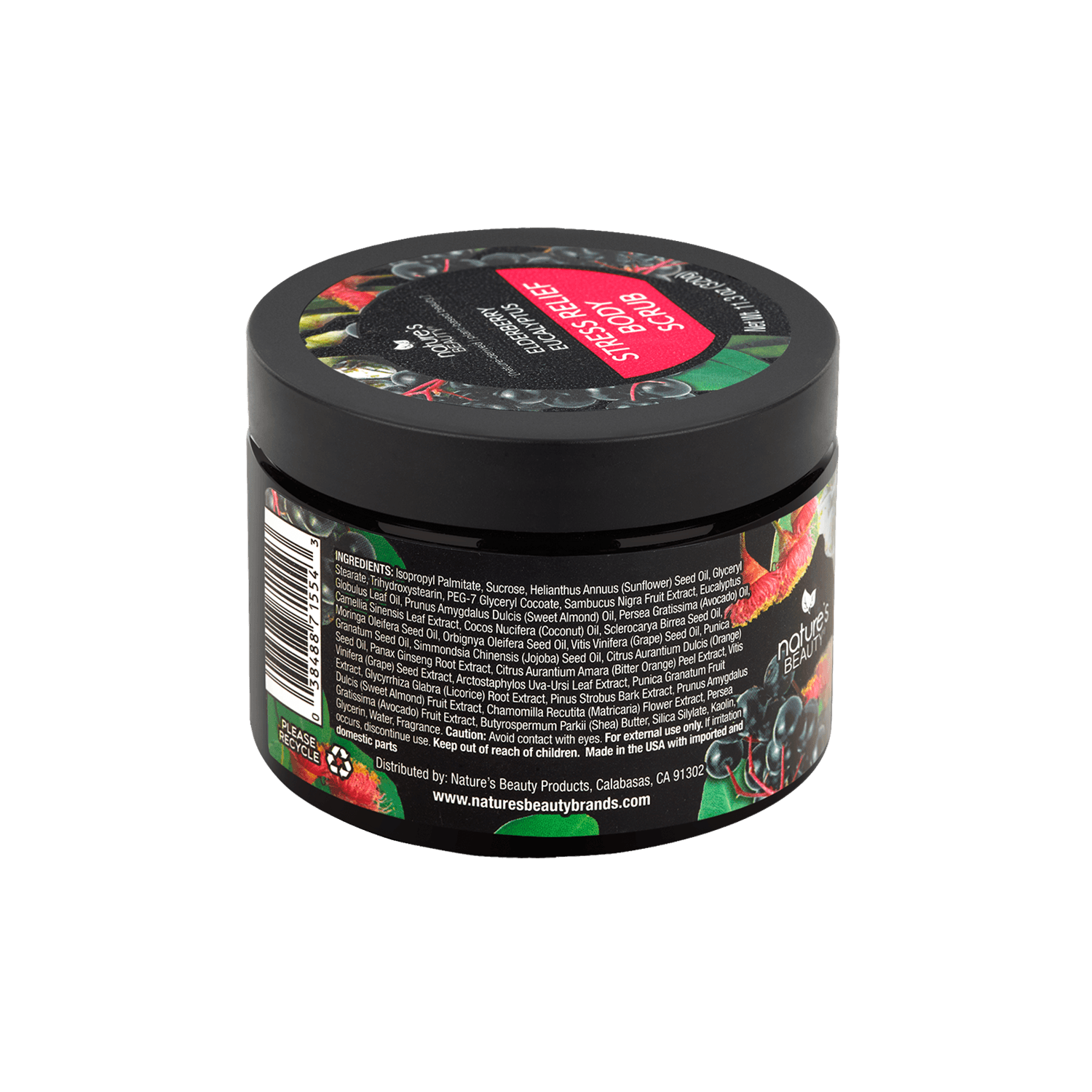 Elderberry Eucalyptus Stress Relief Body Scrub Nature's Beauty Body Care 