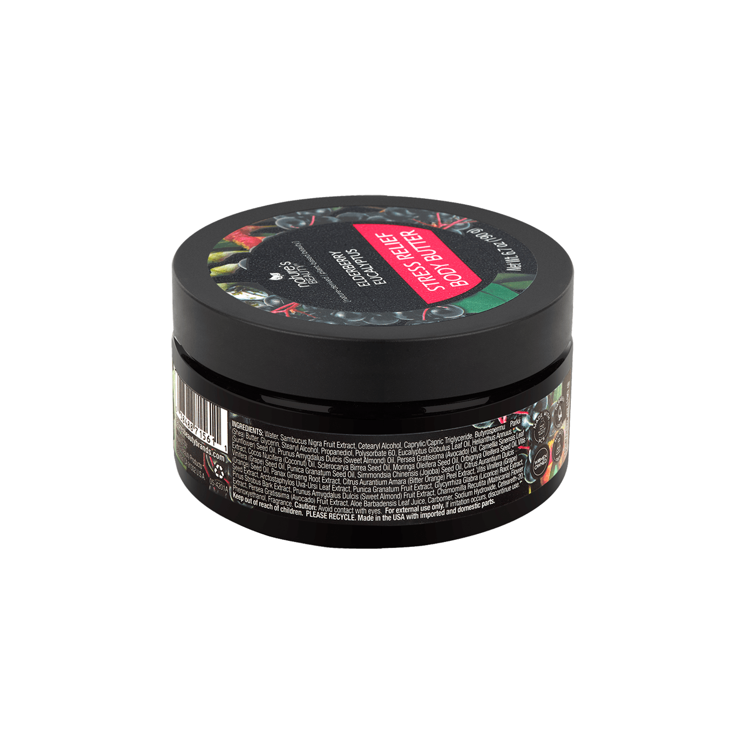 Elderberry Eucalyptus Stress Relief Body Butter Nature's Beauty Body Care 