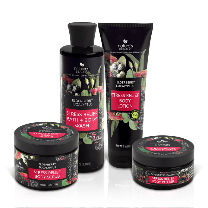 Elderberry Eucalyptus Stress Relief Solution Set Nature's Beauty Body Care Single 