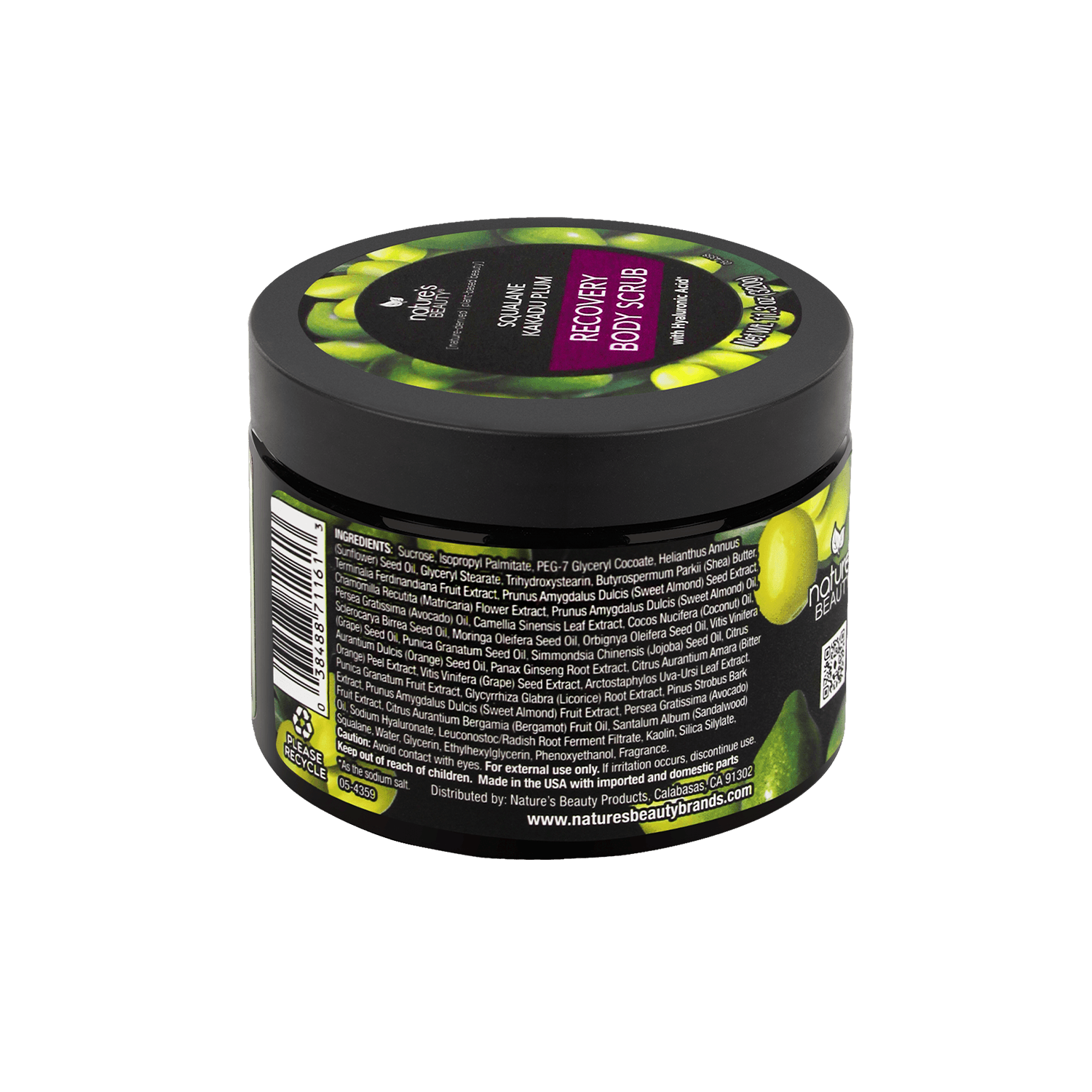 Squalane Kakadu Plum Recovery Sugar Scrub Nature's Beauty Body Care 